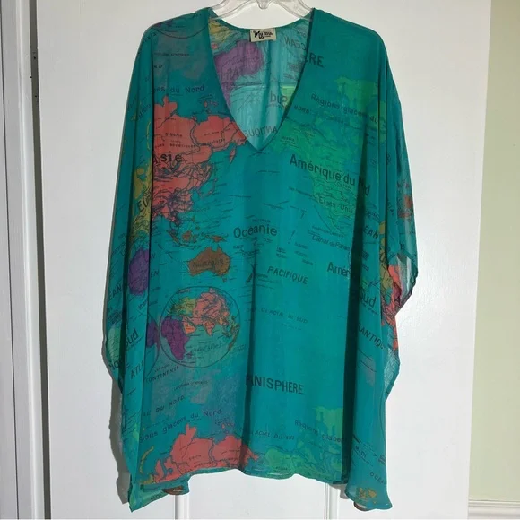 Show Me Your MuMu Turquoise Cover Up Kaftan - Picture 6 of 9